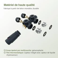S'AFIELINA Thermostat De Radiateur Set Multibloc Pour Radiateur Robinetterie De Raccordement Pour Radiateur De Salle De Bain, Anthracite (1 Pc) Thermostat Bloc Robinet Vanne Accessoires De Chauffage F 9 S'AFIELINA Thermostat De Radiateur Set Multibloc Pour Radiateur Robinetterie De Raccordement Pour Radiateur De Salle De Bain, Anthracite (1 Pc) Thermostat Bloc Robinet Vanne Accessoires De Chauffage F -Atlantic Magasin 96331380 5