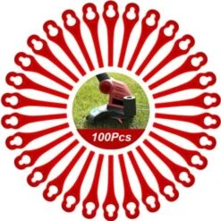 100pcs Lames En Plastique De Rechange Pour Coupe Bordure Lame De Tondeuse à Gazon Lames Pour Débroussailleuse Sans Fil Lames De Coupe De Remplacement Pour Jardin Pelouse (L83 Rouge 10×5mm) 8 100pcs Lames En Plastique De Rechange Pour Coupe Bordure Lame De Tondeuse à Gazon Lames Pour Débroussailleuse Sans Fil Lames De Coupe De Remplacement Pour Jardin Pelouse (L83 Rouge 10×5mm) -Atlantic Magasin 96762876 4
