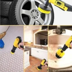 4 Pièces Brosse De Nettoyage Perceuse Électrique - Épurateur électrique Pour Brosse De Nettoyage Pour Le Nettoyage De Salles De Bains, Dalles De Piscine, Briques, Céramique (Perceuse Non Incluse) -Atlantic Magasin 96762902 3