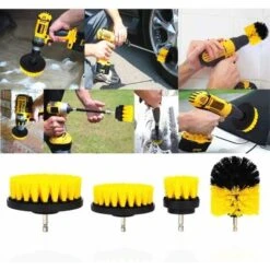 4 Pièces Brosse De Nettoyage Perceuse Électrique - Épurateur électrique Pour Brosse De Nettoyage Pour Le Nettoyage De Salles De Bains, Dalles De Piscine, Briques, Céramique (Perceuse Non Incluse) -Atlantic Magasin 96762902 4