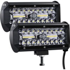 Phare De Travail LED 12V 300W 7'' Projecteur LED Voiture 12v Etanche IP67 Spot Flood Feux Antibrouillard LED 27,000lm Feux De Travail Pour Voiture Camion Tracteur SUV Bateau(2 PCS)