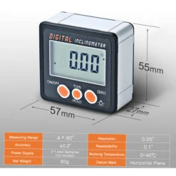 Inclinomètre Numérique, 0-360°, Base Magnétique 9 Inclinomètre Numérique, 0-360°, Base Magnétique -Atlantic Magasin 96762929 5