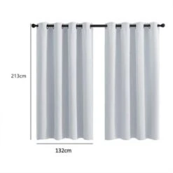 1 Panneau Rideau Extérieur Et Intérieur Bloquant Le Soleil Rideaux à Œillets D'Intimité Pour Pergola Porche Pavillon Jardin Pelouse Couloir, 132213Cm, Blanc -Atlantic Magasin 96762984 5