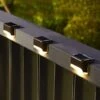 Lot De 16 Lampes Solaires Pour Terrasse D'extérieur, Lampes Solaires étanches à LED Pour Escaliers Extérieurs, Marches, Clôture, Chemin, Terrasse Et Allée (blanc Chaud)