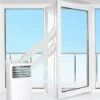 Kit Calfeutrage Climatiseur Mobile Porte Fenetre 300cm, Pour Climatiseurs, Sèche-linge Et Déshumidificateurs Tuyau évacuation Calfeutrage Fermeture éclair, Facile A Installer MNS