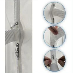 Kit Calfeutrage Climatiseur Mobile Porte Fenetre 300cm, Pour Climatiseurs, Sèche-linge Et Déshumidificateurs Tuyau évacuation Calfeutrage Fermeture éclair, Facile A Installer MNS -Atlantic Magasin 96781841 5