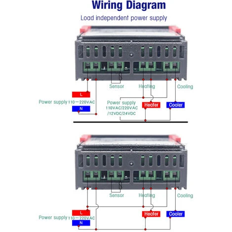 STC-1000 Régulateur De Température Numérique Thermostat De Sortie à Double Relais Avec NTC (110V - 220VAC) 1 STC-1000 Régulateur De Température Numérique Thermostat De Sortie à Double Relais Avec NTC (110V - 220VAC)