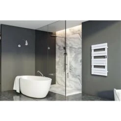 Sèche-serviette électrique Sans Fluide 500W H.101xL60cm Bestherm Hanae Blanc 7 Sèche-serviette électrique Sans Fluide 500W H.101xL60cm Bestherm Hanae Blanc -Atlantic Magasin 97365793 3