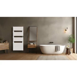 Sèche-serviette électrique Sans Fluide 750W H.138,5xL60cm Bestherm Hanae Blanc 6 Sèche-serviette électrique Sans Fluide 750W H.138,5xL60cm Bestherm Hanae Blanc -Atlantic Magasin 97365826 3