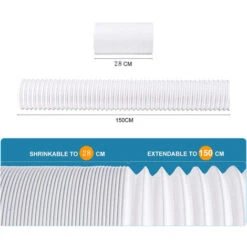 Tuyau D'échappement De Climatisation Mobile étendu 150 Cm Tuyau D'échappement De Climatisation Portable Résistant à La Chaleur Et à La Corrosion Pour Climatiseur Déshumidificateur Sèche-linge -Atlantic Magasin 97564740 5