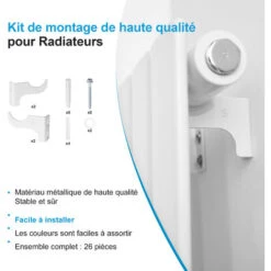 Heilmetz Support Pour Radiateur Support Mural Universel Pour Radiateur à Colonne Verticale Blanc 7 Heilmetz Support Pour Radiateur Support Mural Universel Pour Radiateur à Colonne Verticale Blanc -Atlantic Magasin 98231029 3
