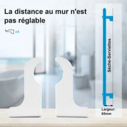 Heilmetz Support Pour Radiateur Support Mural Universel Pour Radiateur à Colonne Verticale Blanc 8 Heilmetz Support Pour Radiateur Support Mural Universel Pour Radiateur à Colonne Verticale Blanc -Atlantic Magasin 98231029 4