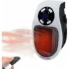Mini Chauffe-air Électrique Socket, Darryy Mini Heater 500w, Mini Chauffage Soufflant 500w, Radiateur Électrique Soufflant 500w, Système Thermostatique, Affichage LED, Protection Contre Surchauffe