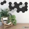 Panneaux Acoustiques : 6 Dalles Adhésives - Isolation Acoustique Murs 3D Panneaux Acoustiques Adhésifs - 6 Dalles Anti-bruit De 30 X 26 Cm - Noir Texturé Murs 3D