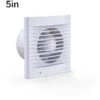 Hotte Aspirante Silencieuse Pour Salle De Bains, Ventilateur De Fenêtre Et Mural Pour Cuisines, Salles De Bains, Vérandas Et Garages Avec Interrupteur à Cordon - 5" (sans Interrupteur à Cordon)