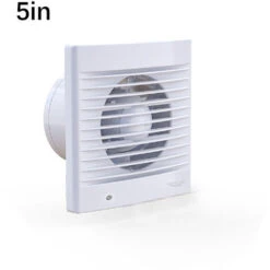 Hotte Aspirante Silencieuse Pour Salle De Bains, Ventilateur De Fenêtre Et Mural Pour Cuisines, Salles De Bains, Vérandas Et Garages Avec Interrupteur à Cordon - 5" (sans Interrupteur à Cordon)