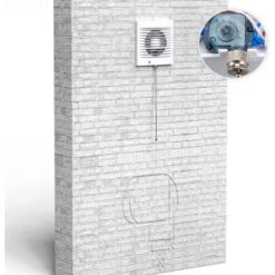 Hotte Aspirante Silencieuse Pour Salle De Bains, Ventilateur De Fenêtre Et Mural Pour Cuisines, Salles De Bains, Vérandas Et Garages Avec Interrupteur à Cordon - 5" (sans Interrupteur à Cordon) 7 Hotte Aspirante Silencieuse Pour Salle De Bains, Ventilateur De Fenêtre Et Mural Pour Cuisines, Salles De Bains, Vérandas Et Garages Avec Interrupteur à Cordon - 5" (sans Interrupteur à Cordon) -Atlantic Magasin 99598580 3