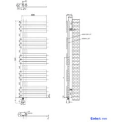S’AFIELINA Radiateur Sèche-serviettes Electrique Avec Thermostat Temporisé, Chauffe-serviettes électrique Avec Contrôle De La Température, Noir 132x50 Cm 800Watts 9 S’AFIELINA Radiateur Sèche-serviettes Electrique Avec Thermostat Temporisé, Chauffe-serviettes électrique Avec Contrôle De La Température, Noir 132x50 Cm 800Watts -Atlantic Magasin 99617344 5