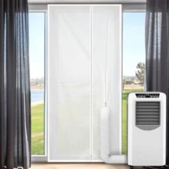 Joint De Porte Pour Climatiseurs Mobiles, 90 210 Cm Kit Calfeutrage Climatiseur Porte Fenetre, Facile à Installer Ne Nécessite Aucun Perçage Pour Toutes Les Portes