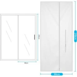 Joint De Porte Pour Climatiseurs Mobiles, 90 210 Cm Kit Calfeutrage Climatiseur Porte Fenetre, Facile à Installer Ne Nécessite Aucun Perçage Pour Toutes Les Portes -Atlantic Magasin 99636009 3