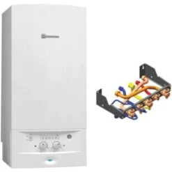 Chaudière Gaz Mixte Murale Acléis Avec Dosseret, NGLM24-7XN, Bas Nox 24 KW ELM LEBLANC